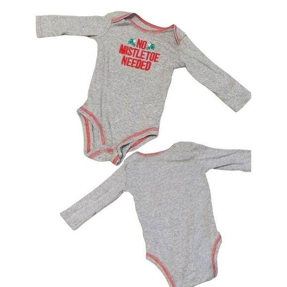 “No Mistletoe Needed” unisex baby 6m one piece - Picture 2 of 4